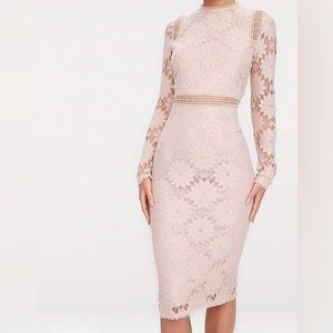 Prettylittlething lace bodycon dress